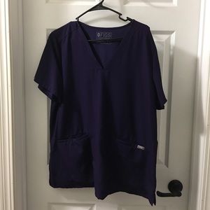 Figs Purple Casma 3 Pocket Scrub Top